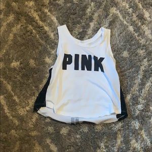 White tank with mesh on the sides